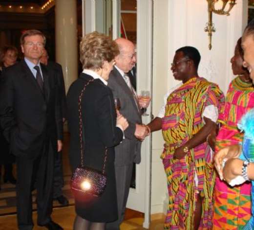 Ambassador Baah-Duodu welcoming the invited guests to the reception